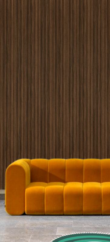 Wooden Charcoal Louvers Panel Wood Brown 8x1 Ft - Ed11001