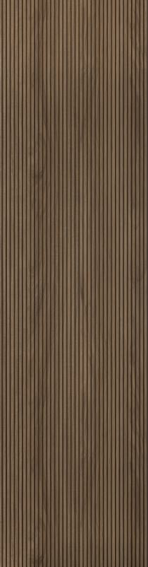 Brown Wooden Charcoal Louvers Panel Wood 8x1 Ft - Ed11009