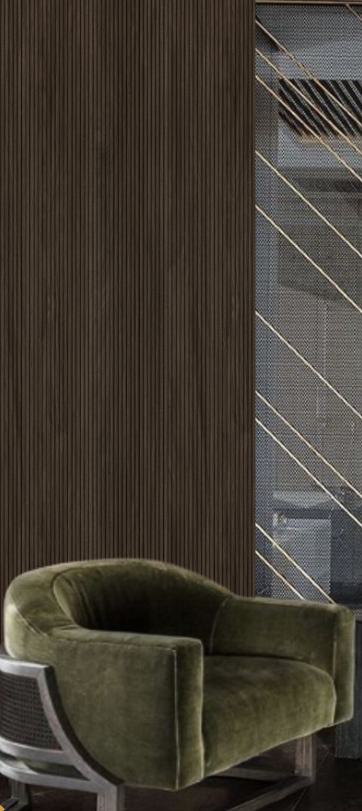 Brown Wooden Charcoal Louvers Wood 8x1 Ft - Ed11014