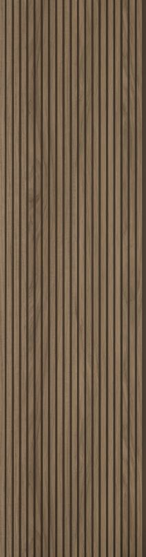 Brown Wooden Charcoal Louvers Panel Wood 8x1 Ft - Ed11019