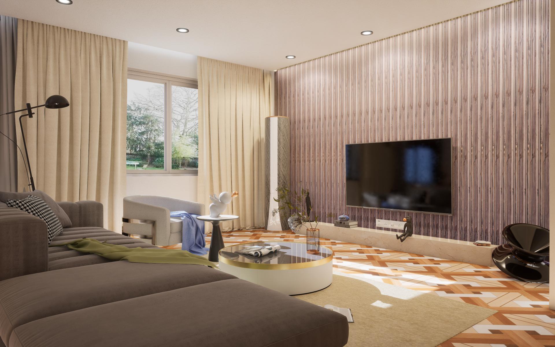 Wooden Charcoal Louvers Wood Brown 9x0.93 Ft - Wk02