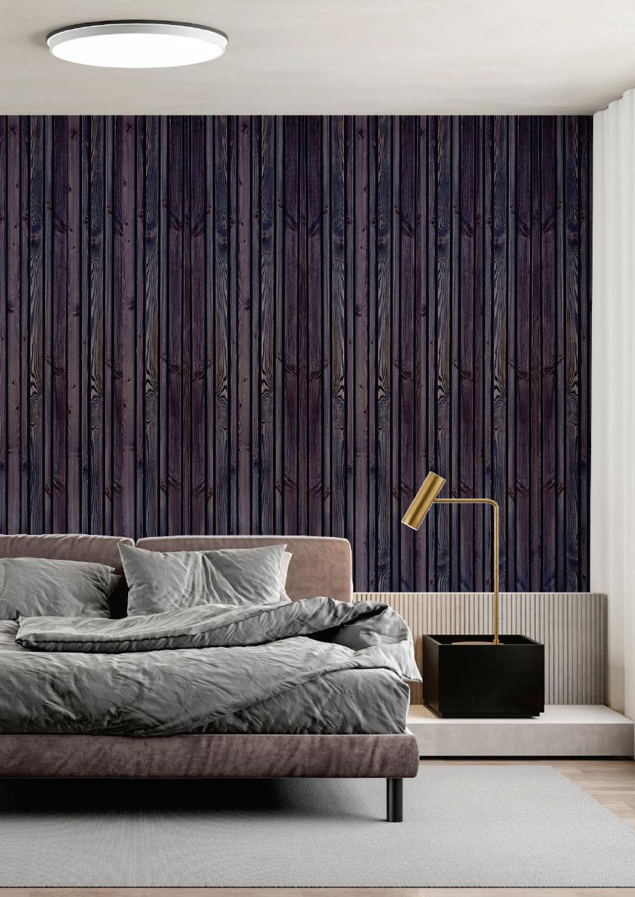 Premium Wood Panel Brown Wooden Look Charcoal Louvers 9x0.93 ft wood Brown WK02