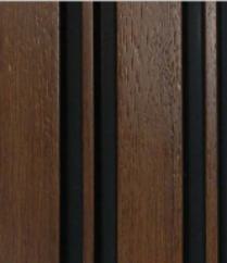 Wooden Louvers Panel Wood Brown 8x0.41 Ft - 941010