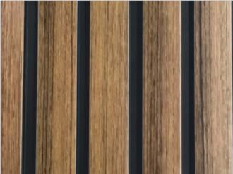 Wooden Louvers Panel Wood Brown 8x0.58 Ft - 971010