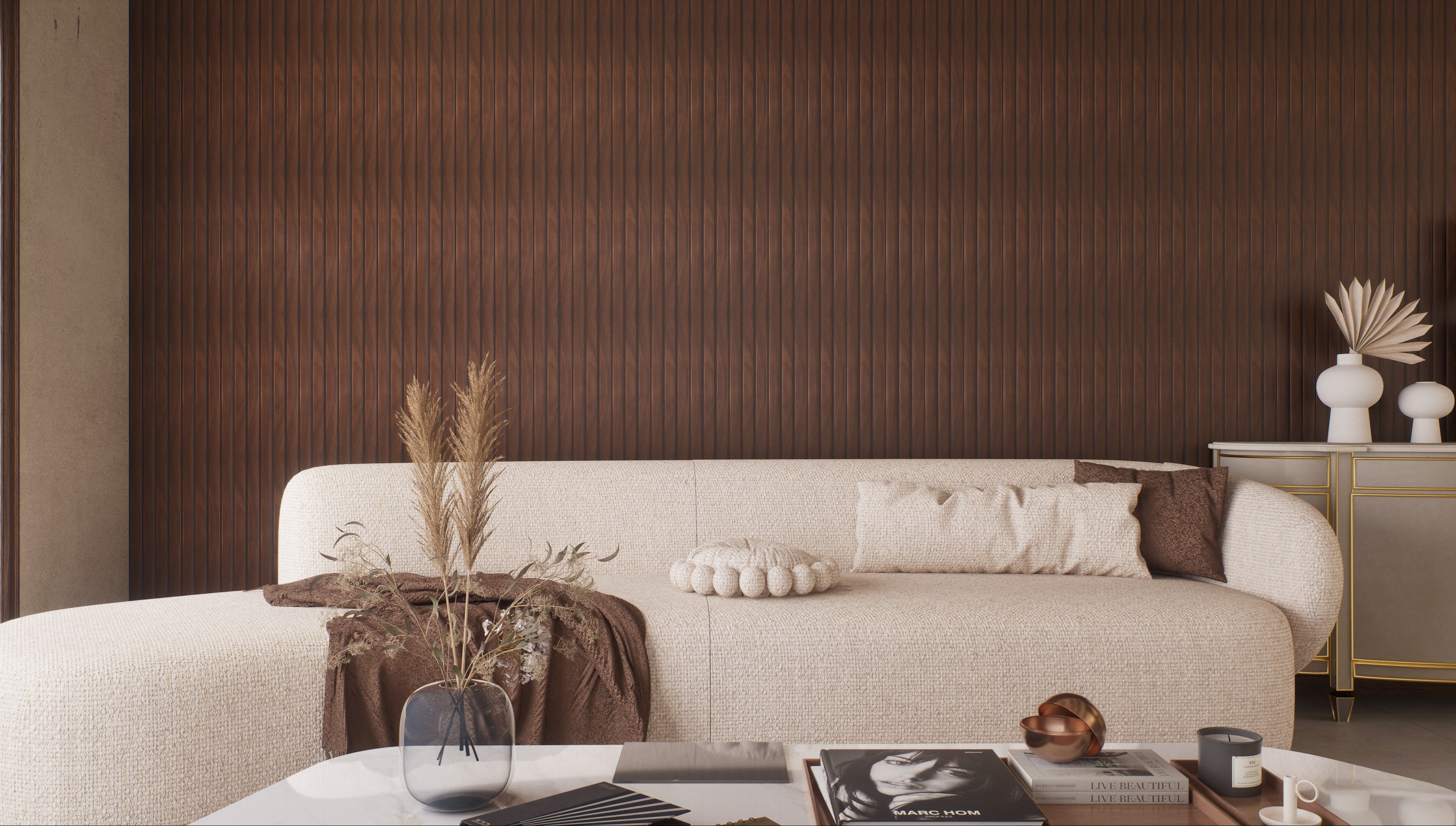 Wooden Pvc Louver Wood Brown 10x1 Ft - Pn 00384