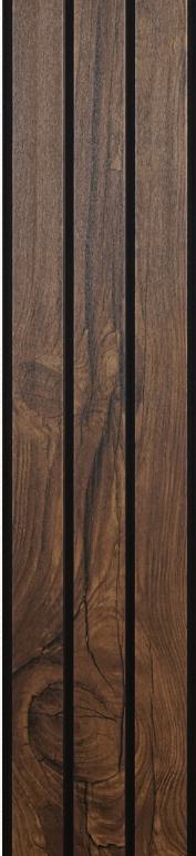 Wooden Pvc Louver Wood Brown 10x1 Ft - Pn 00390