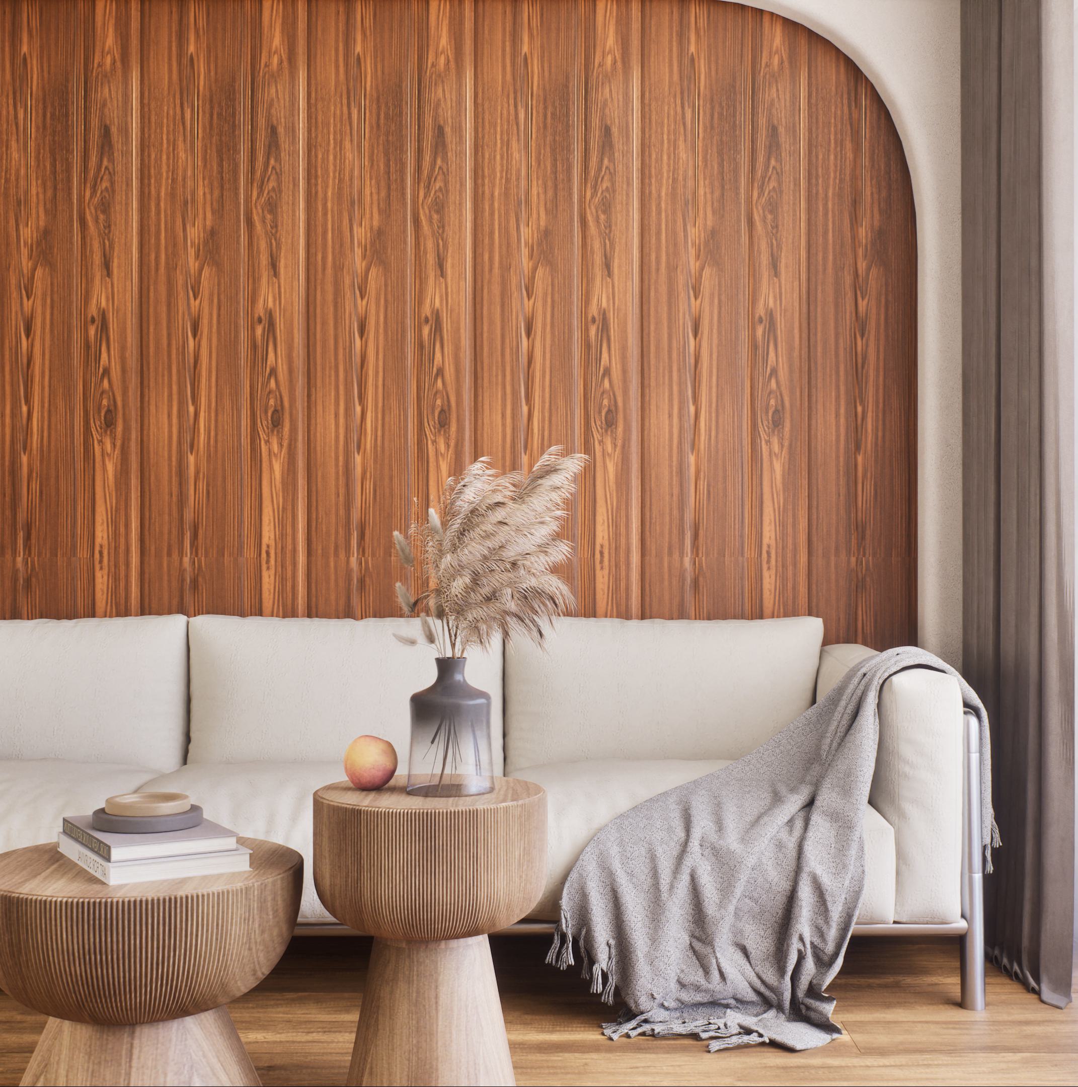 Wooden Pvc Louver Wood Brown 10x1 Ft - Pn 00412