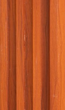 Wooden Wpc Louvers Panel Wood Brown 9.5x0.54 Ft - Pn 00252