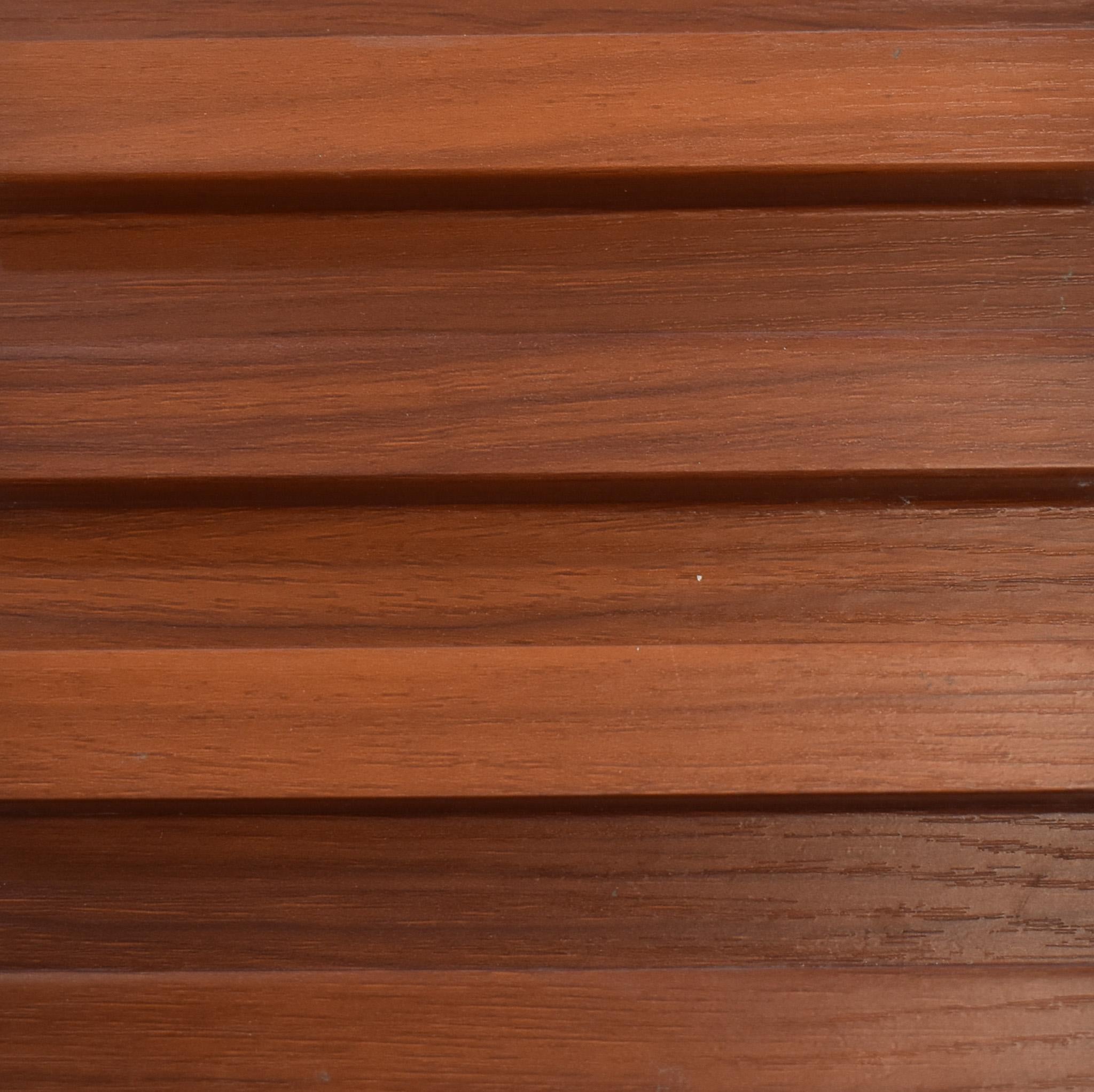 Brown Wooden Wpc Louver Wood 9.5x0.54 Ft - Pn 00273