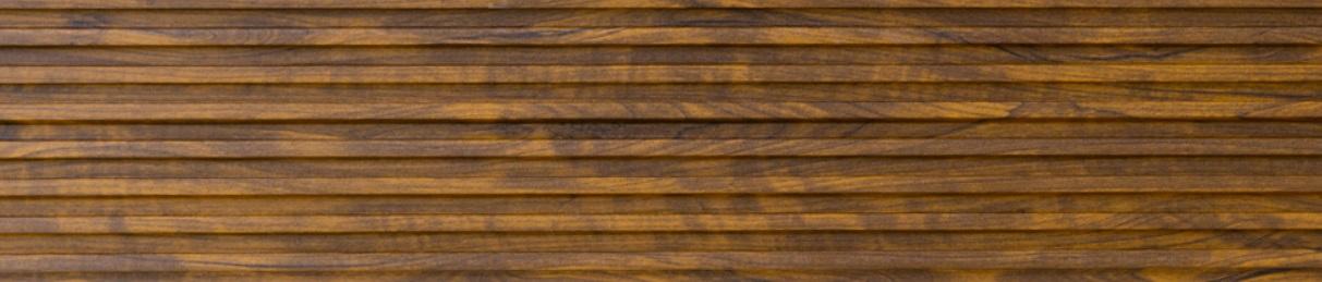Wooden Wpc Louver Wood Brown 9.5x0.5 Ft - Pn 02914