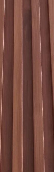 Wooden Wpc Louver Wood Brown 9.5x0.5 Ft - Pn 02896