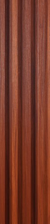 Wooden Wpc Louver Wood Brown 9.5x0.54 Ft - Pn 00419