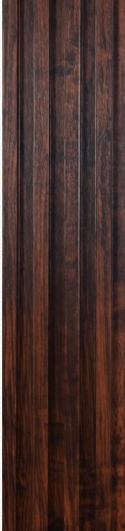 Wooden Wpc Louver Wood Brown 9.5x0.54 Ft - Pn 00427