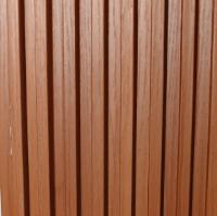Wooden Wpc Louvers Panel Wood Brown 9.5x0.5 Ft - Pn 04438