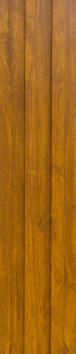 Wooden Wpc Louvers Panel Wood Brown 9.5x0.7 Ft - Pn 02910