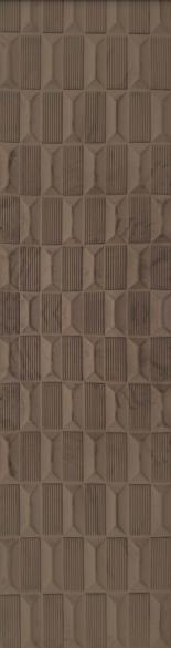 Hexagon Duet Velvet Finish Decorative Wall Panel Fabric Brown 8x2 Ft - Cn 06