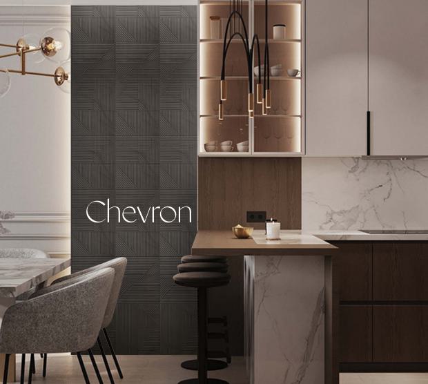 Chevron 8 Ft X 2 Velvet Finish Decorative Wall Panel Fabric Black 8x2 - Cn 20