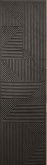 Chevron 8 Ft X 2 Velvet Finish Decorative Wall Panel Fabric Black 8x2 - Cn 20