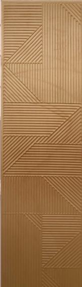 Chevron Velvet Finish Decorative Wall Panel Fabric Gold 8x2 Ft - Cn 21