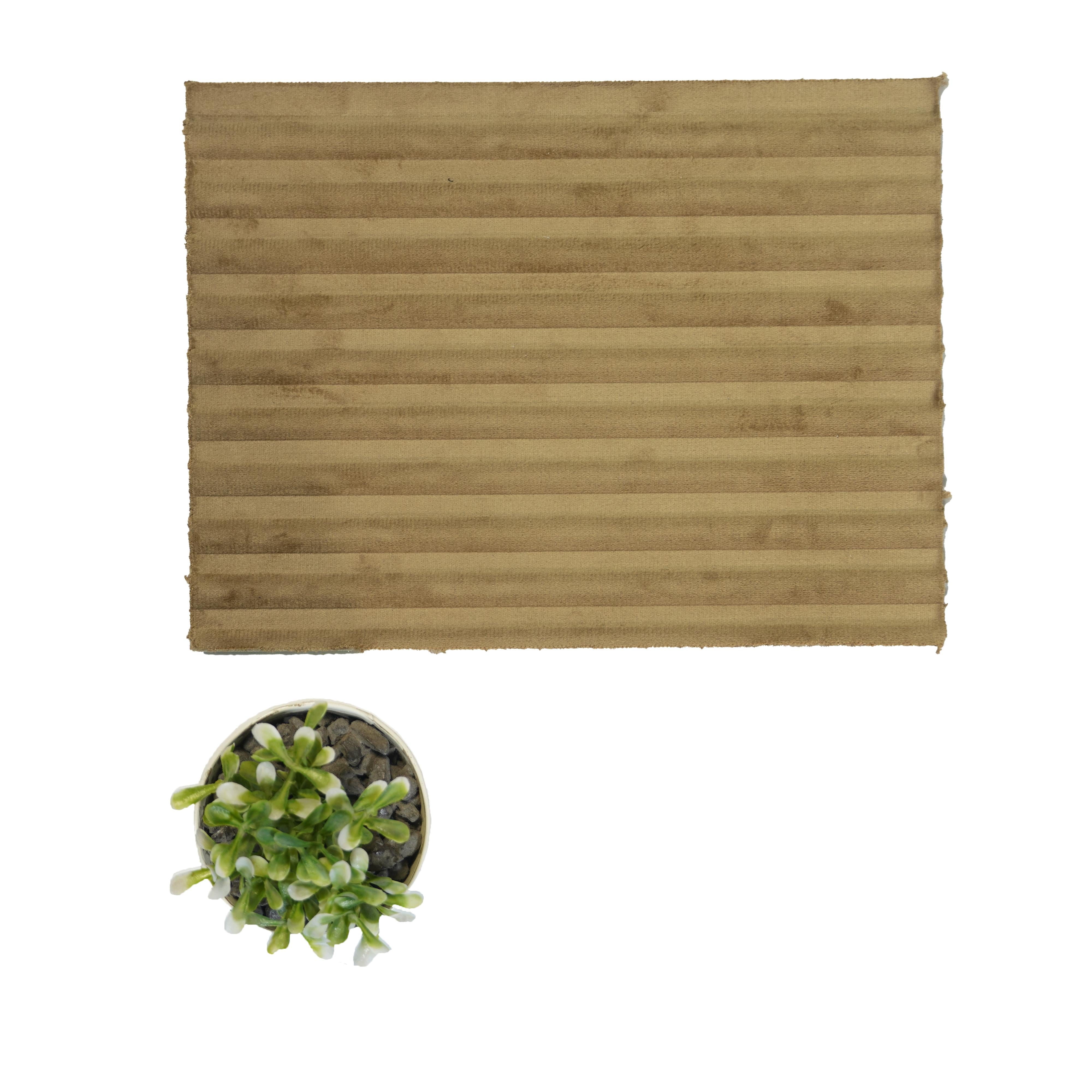 Chevron Velvet Finish Decorative Wall Panel Fabric Gold 8x2 Ft - Cn 21