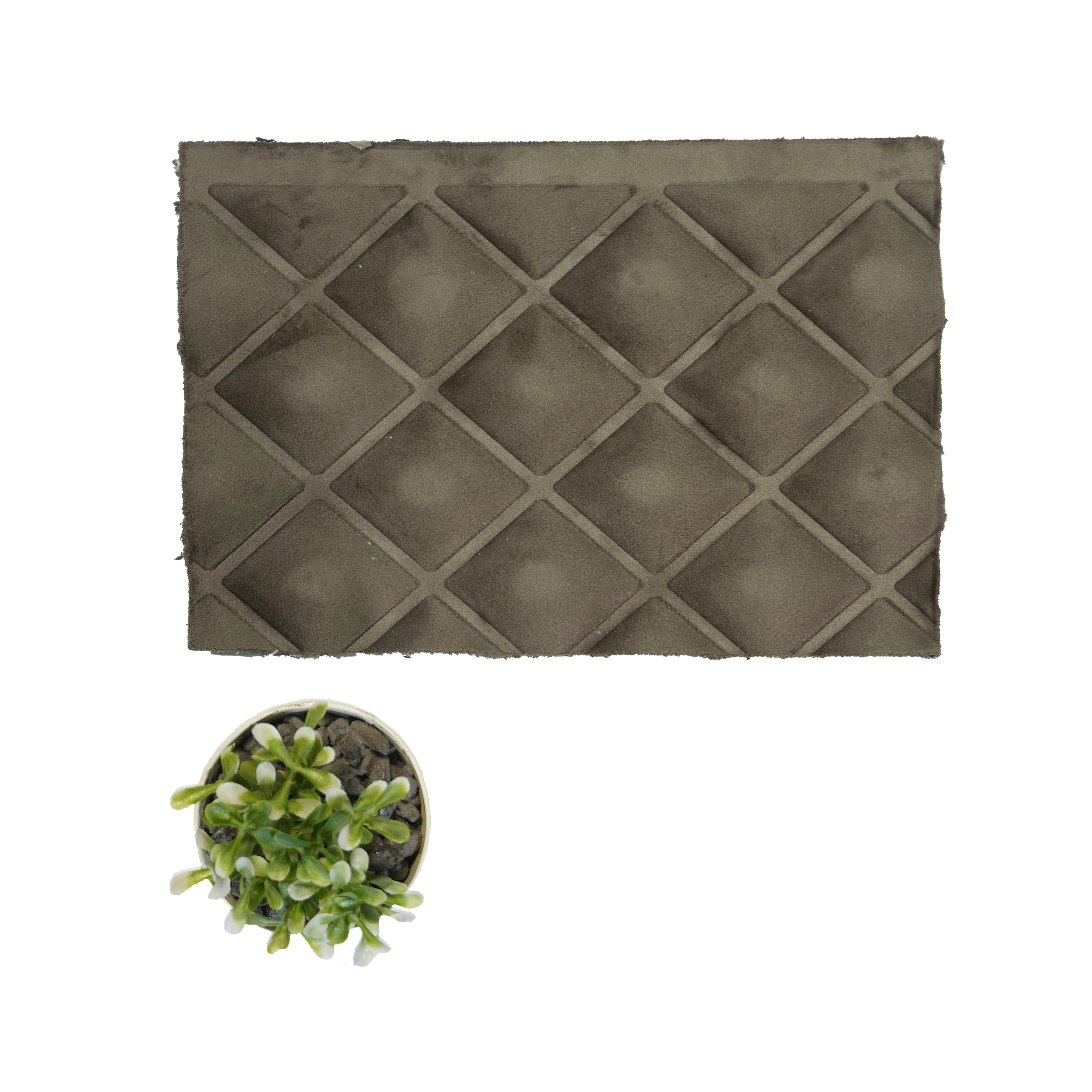 Herringbone 8 Ft X 2 Velvet Finish Decorative Wall Panel Fabric Brown 8x2 - Cn 23