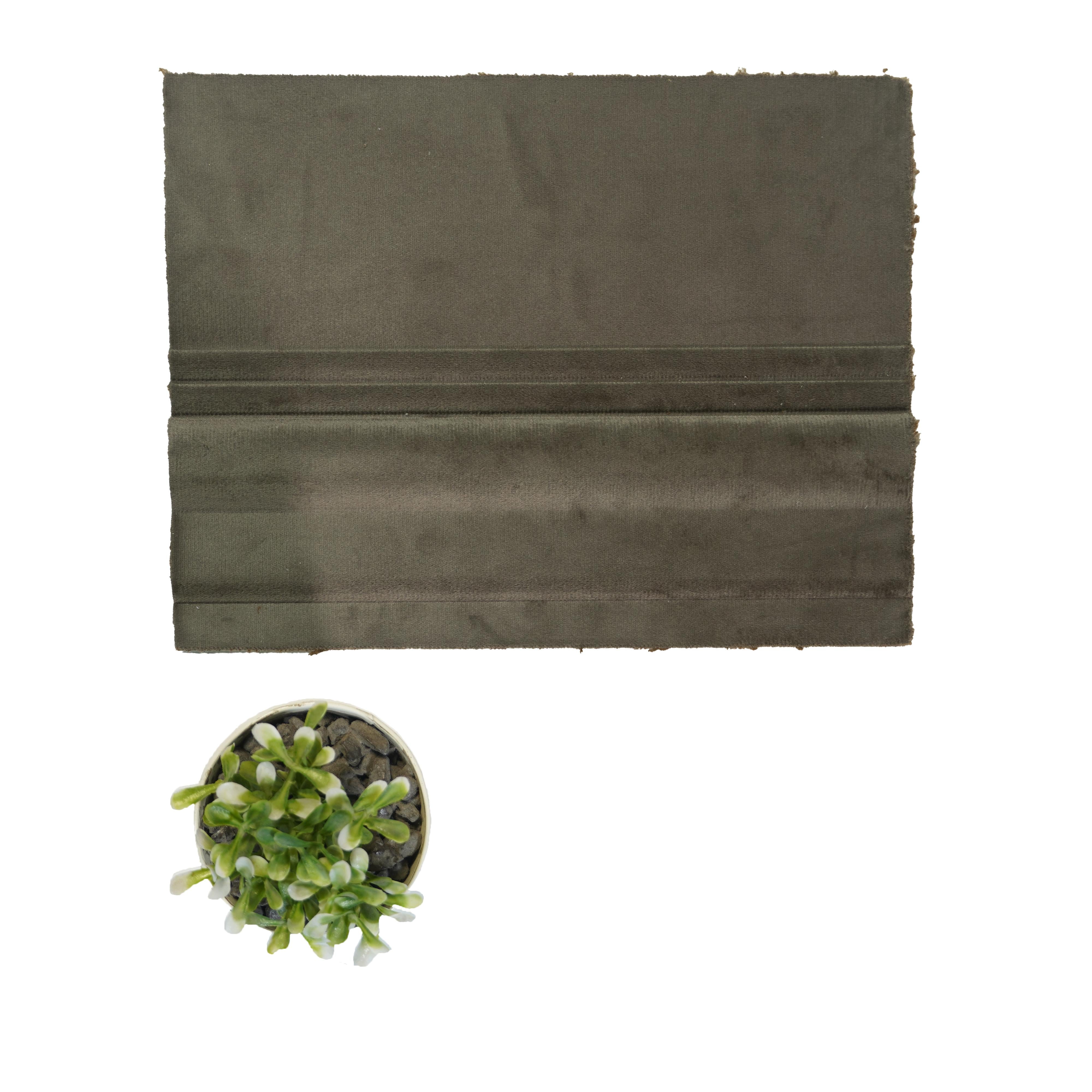 Modular 8 Ft X 2 Velvet Finish Decorative Wall Panel Fabric Brown 8x2 - Cn 29