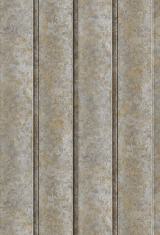 Charcoal Abstract Louvers Marble & Stone Beige 9x0.42 Ft - 7403