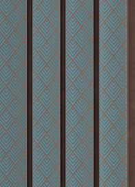 Charcoal Abstract Louvers Panel Designer Blue 9x0.42 Ft - 7701