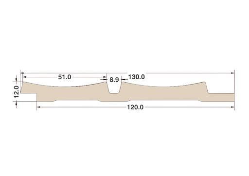 Charcoal Abstract Louvers Panel Designer Blue 9x0.42 Ft - 7701