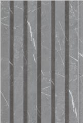 Charcoal Concrete 12 Mm Louvers Panel Marble & Stone Grey 9x0.4 Ft - 7802