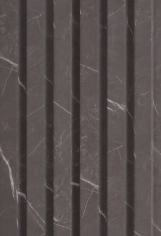 Charcoal Concrete 12 Mm Louvers Panel Marble & Stone Brown 9x0.4 Ft - 7803