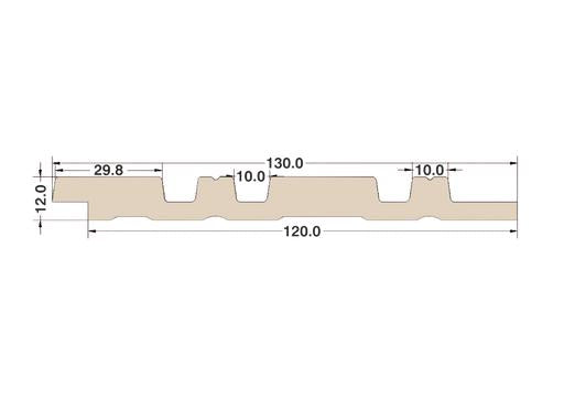 12 Mm Louvers Panel Marble & Stone Beige 9x0.42 Ft - 7205
