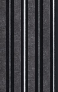 Charcoal Fabric 12 Mm Louvers Panel Marble & Stone Black 9x0.42 Ft - 7207