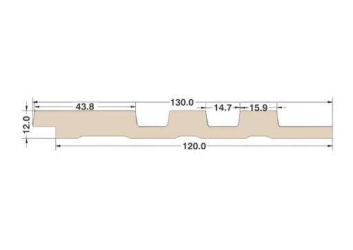 12 Mm Louvers Panel Plain Colors White 9x0.42 Ft - 7302