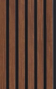 Charcoal Wooden 12 Mm Louvers Panel Wood Brown 9x0.4 Ft - 6101