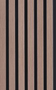 Charcoal Wooden 12 Mm Louvers Panel Wood Beige 9x0.4 Ft - 6102