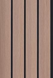 Charcoal Wooden 12 Mm Louvers Panel Wood Beige 9x0.4 Ft - 6302