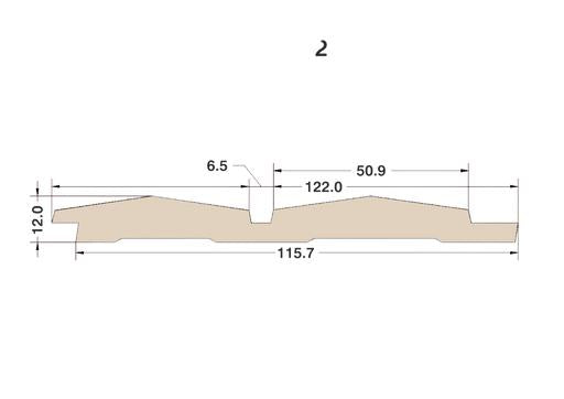 Charcoal Wooden 12 Mm Louvers Panel Wood Beige 9x0.4 Ft - 6302
