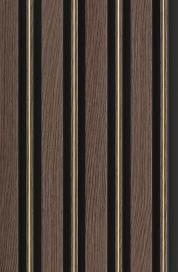 Charcoal Wooden 12 Mm Louvers Panel Wood Multi Colour 9x0.42 Ft - 7203