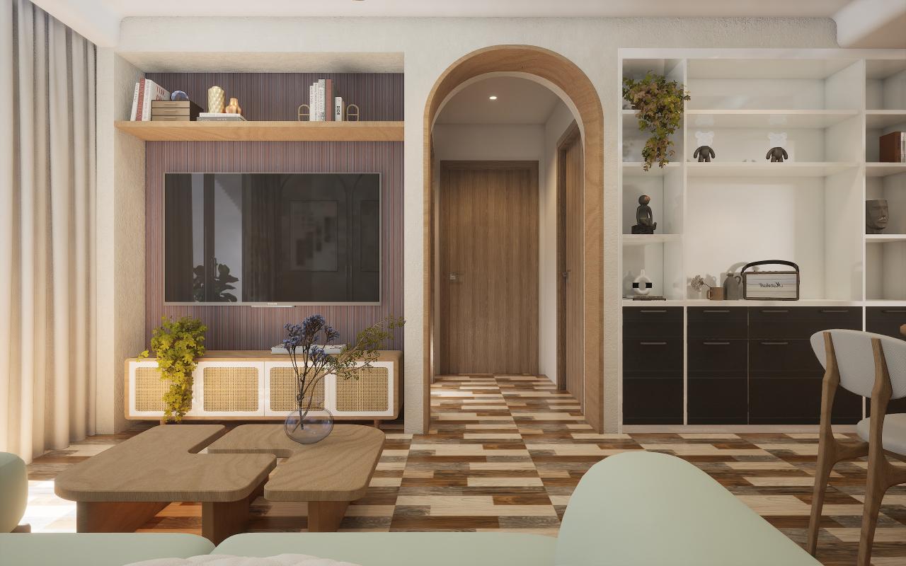 Charcoal Wooden 12 Mm Louvers Panel Wood Multi Colour 9x0.51 Ft - 8202