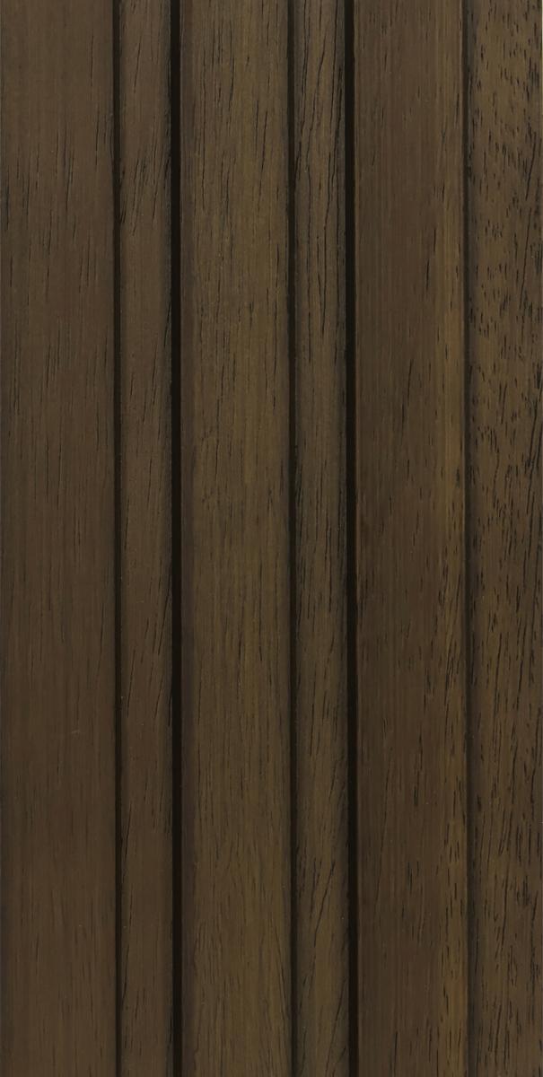 TM01F Interlock WPC Louvers 9.35x0.41 ft wood Chestnut Brown PN 02736