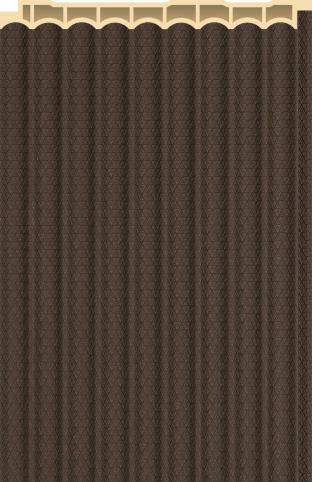 Wpc Louvers Panel Plain Colors Chocolate Brown 9.5x0.42 Ft - Pn 02573 H