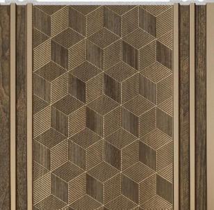 Wpc Louvers Panel Designer Coffee Brown 8x1 Ft - Pn 02722 D