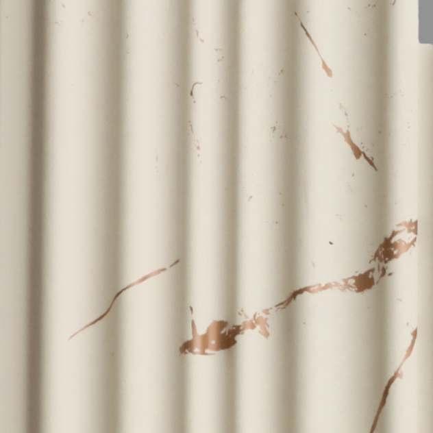 Cream Marble Charcoal Louvers Panel & Stone 9.5x0.39 Ft - Pn 03543