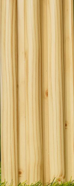 Wooden Charcoal Louvers Panel Wood Cream 8x0.1 Ft - Pn 03513