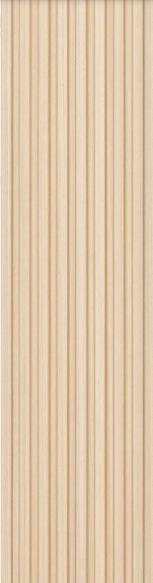 Wooden Charcoal Louvers Panel Wood Cream 8x0.4 Ft - Pn 03422