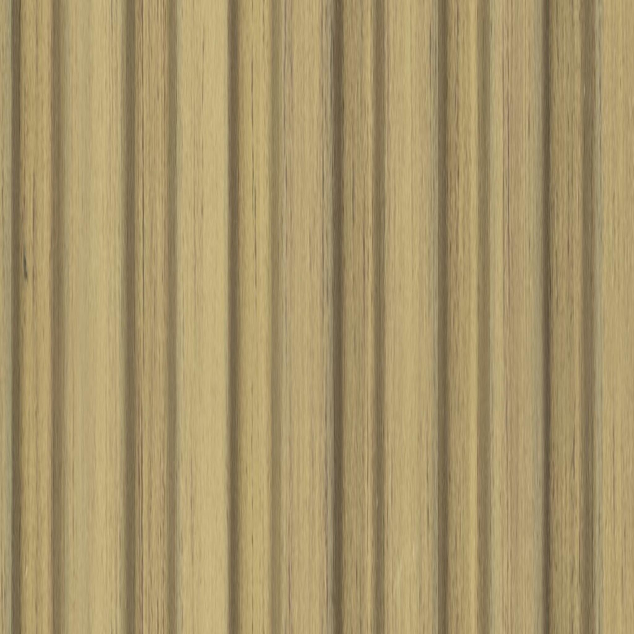 Wooden Charcoal Louvers Panel Wood Cream 8x0.4 Ft - Pn 03422