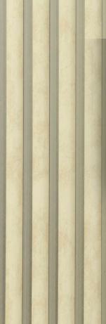 Cream Wooden Charcoal Louvers Panel Wood 9.5x0.32 Ft - Pn 00488