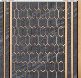 Wpc Louvers Panel Designer Dark Blue 8x1 Ft - Pn 02723 C