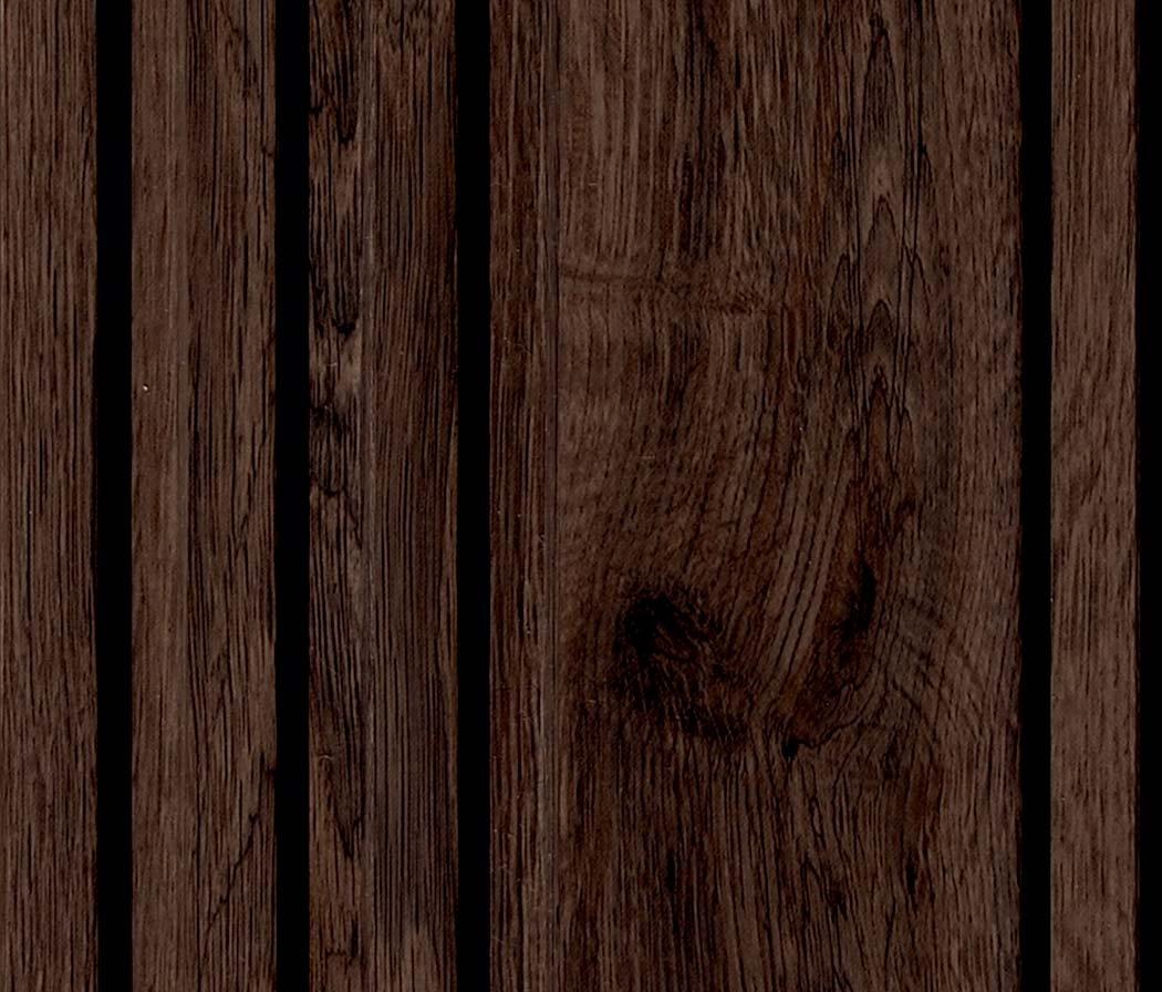 Dark Brown Charcoal Louvers Wood 8x0.41 Ft - 4015